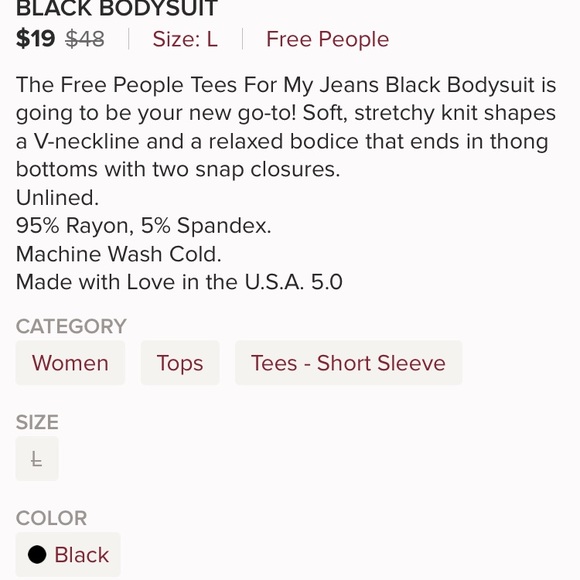 🎈LAST CHANCE🎈FP Tees for my Jeans bodysuit - Picture 6 of 7